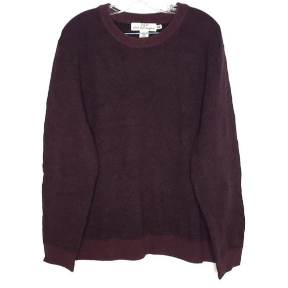 H&M Burgundy Wool Blend Crewneck Sweater - Picture 2 of 6